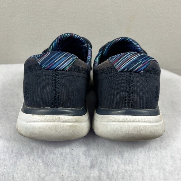 Skechers‎ Yoga Mat Flex Comfort Slip On Shoes Womens Size 10 Navy Blue - Picture 4 of 10